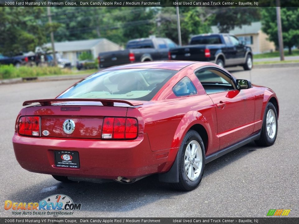 2008 Ford Mustang V6 Premium Coupe Dark Candy Apple Red / Medium Parchment Photo #6