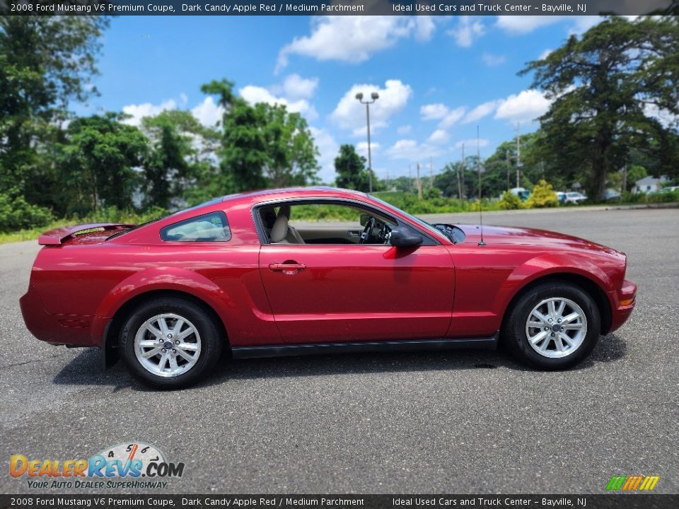 2008 Ford Mustang V6 Premium Coupe Dark Candy Apple Red / Medium Parchment Photo #7