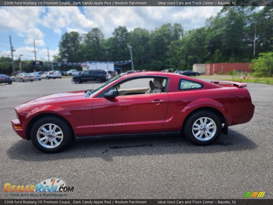 2008 Ford Mustang V6 Premium Coupe Dark Candy Apple Red / Medium Parchment Photo #8