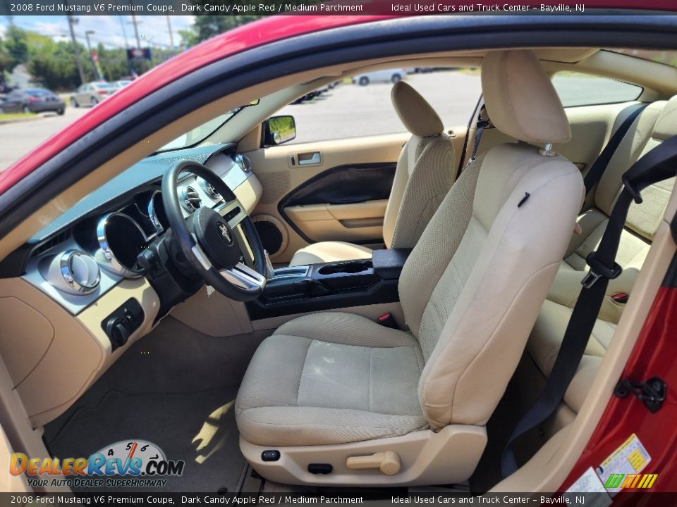 2008 Ford Mustang V6 Premium Coupe Dark Candy Apple Red / Medium Parchment Photo #16