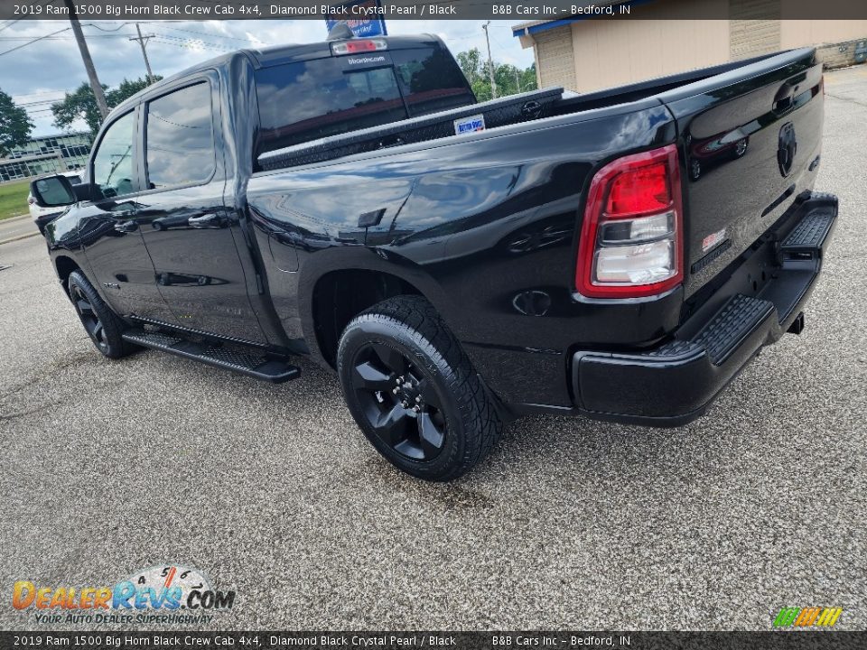 2019 Ram 1500 Big Horn Black Crew Cab 4x4 Diamond Black Crystal Pearl / Black Photo #2