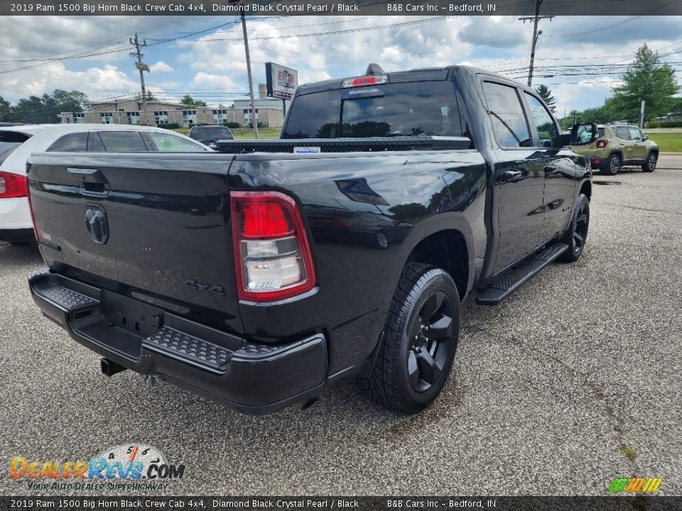 2019 Ram 1500 Big Horn Black Crew Cab 4x4 Diamond Black Crystal Pearl / Black Photo #9