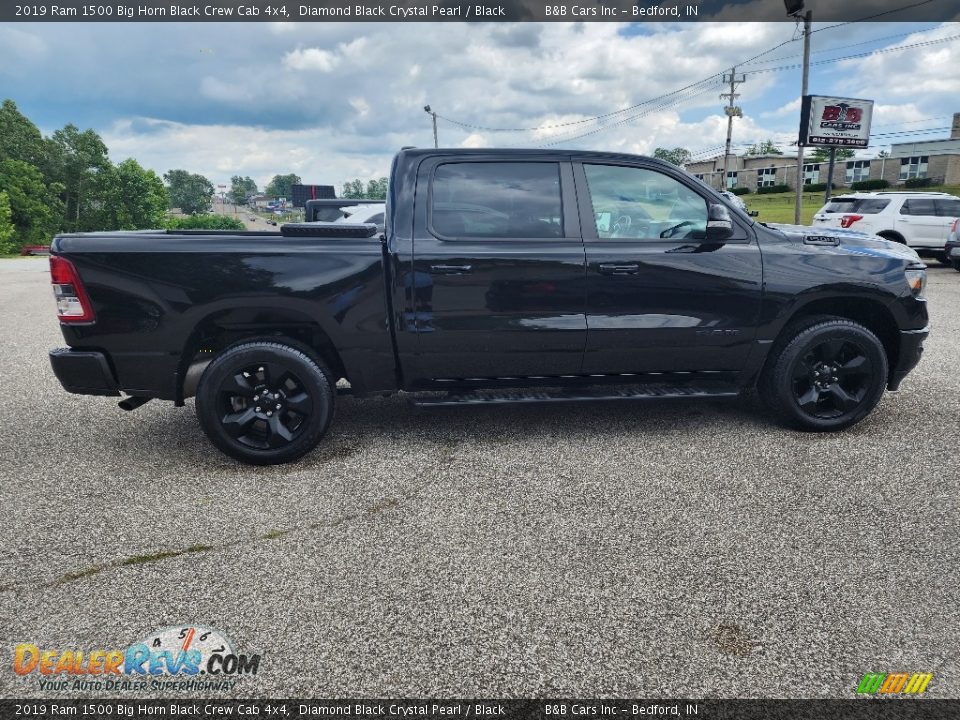 2019 Ram 1500 Big Horn Black Crew Cab 4x4 Diamond Black Crystal Pearl / Black Photo #10