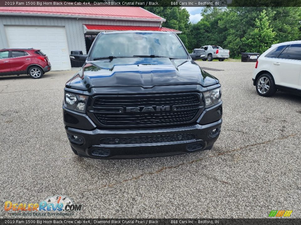 2019 Ram 1500 Big Horn Black Crew Cab 4x4 Diamond Black Crystal Pearl / Black Photo #12