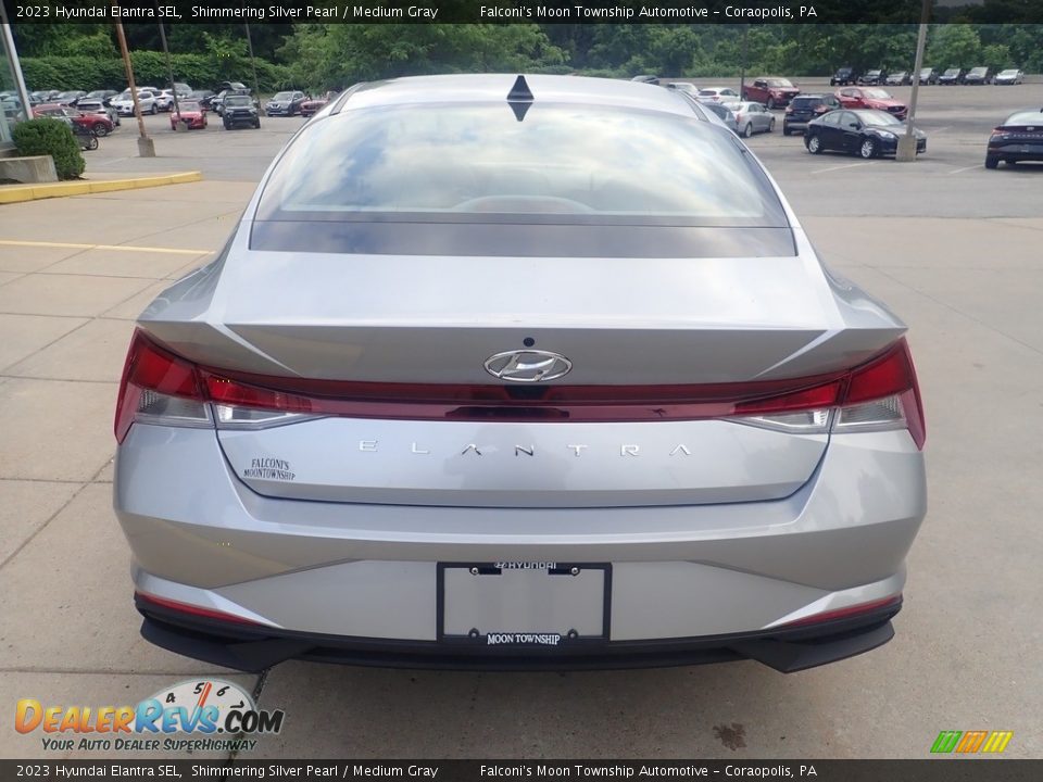 2023 Hyundai Elantra SEL Shimmering Silver Pearl / Medium Gray Photo #3