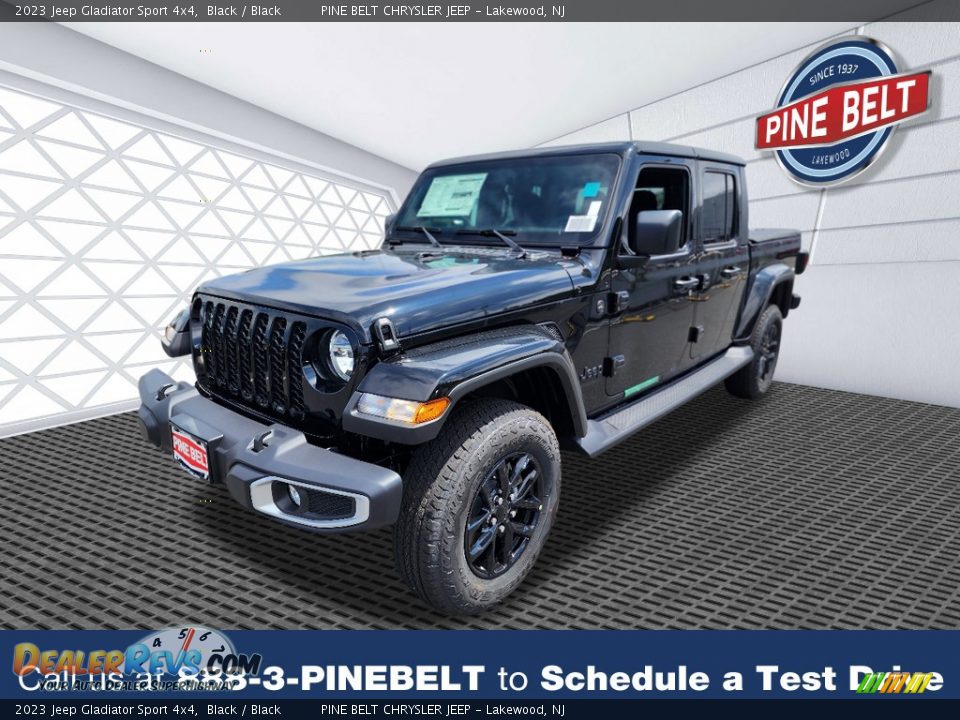 2023 Jeep Gladiator Sport 4x4 Black / Black Photo #1