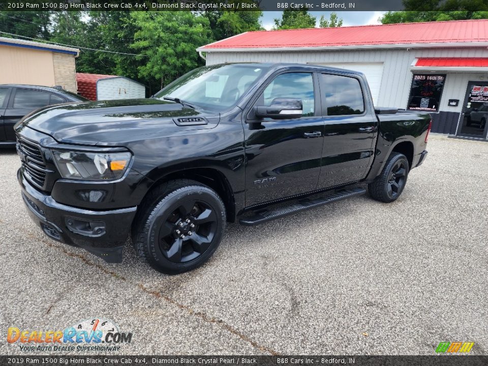 2019 Ram 1500 Big Horn Black Crew Cab 4x4 Diamond Black Crystal Pearl / Black Photo #34