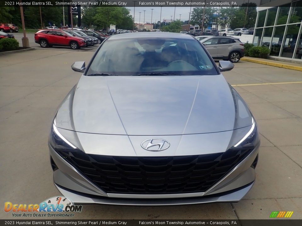 2023 Hyundai Elantra SEL Shimmering Silver Pearl / Medium Gray Photo #8