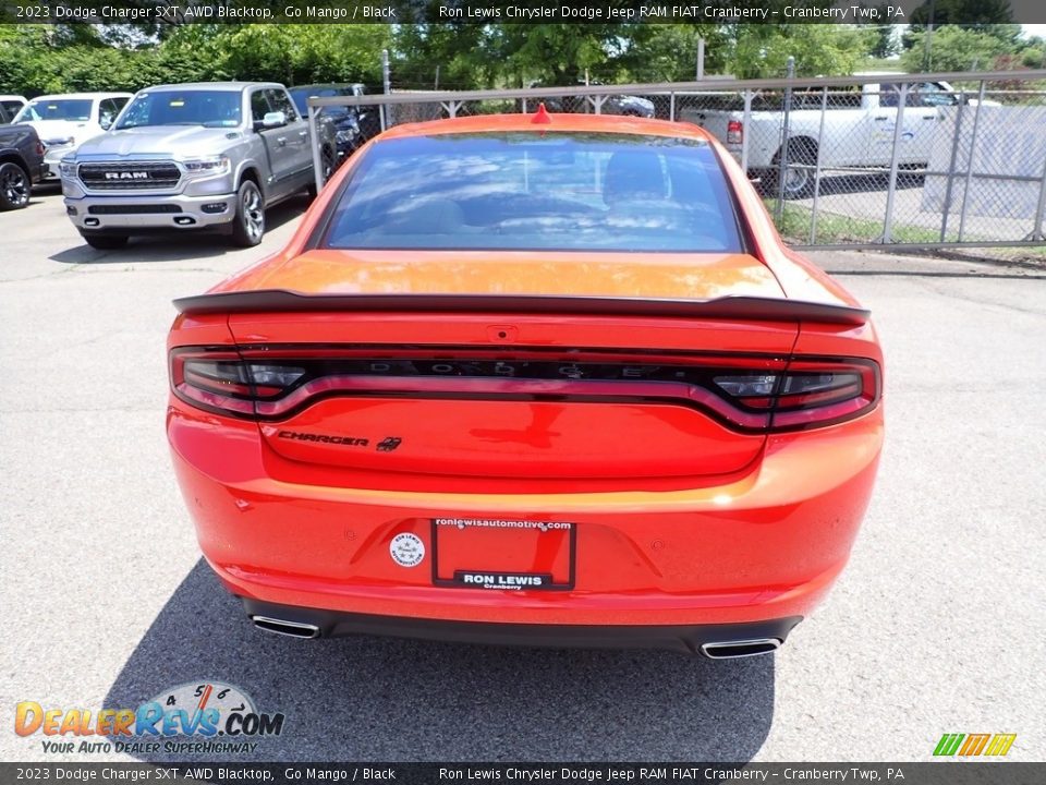 2023 Dodge Charger SXT AWD Blacktop Go Mango / Black Photo #4