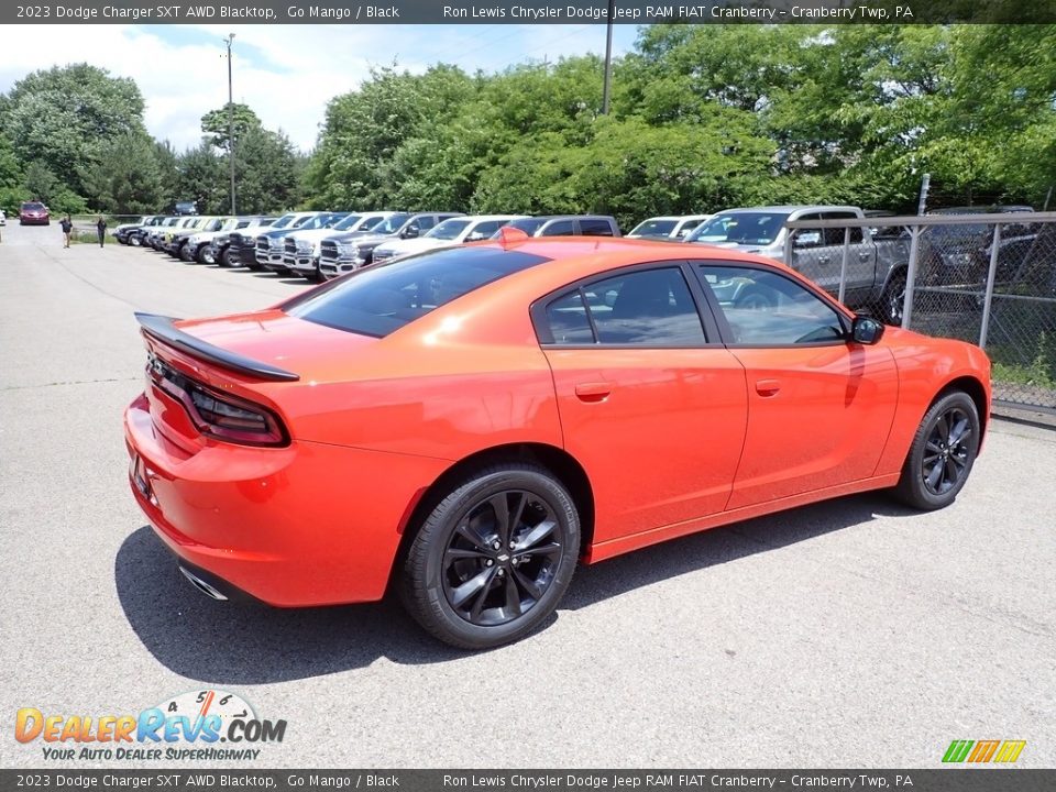 2023 Dodge Charger SXT AWD Blacktop Go Mango / Black Photo #5