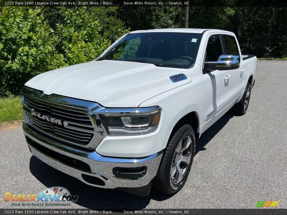 2023 Ram 1500 Laramie Crew Cab 4x4 Bright White / Black Photo #2