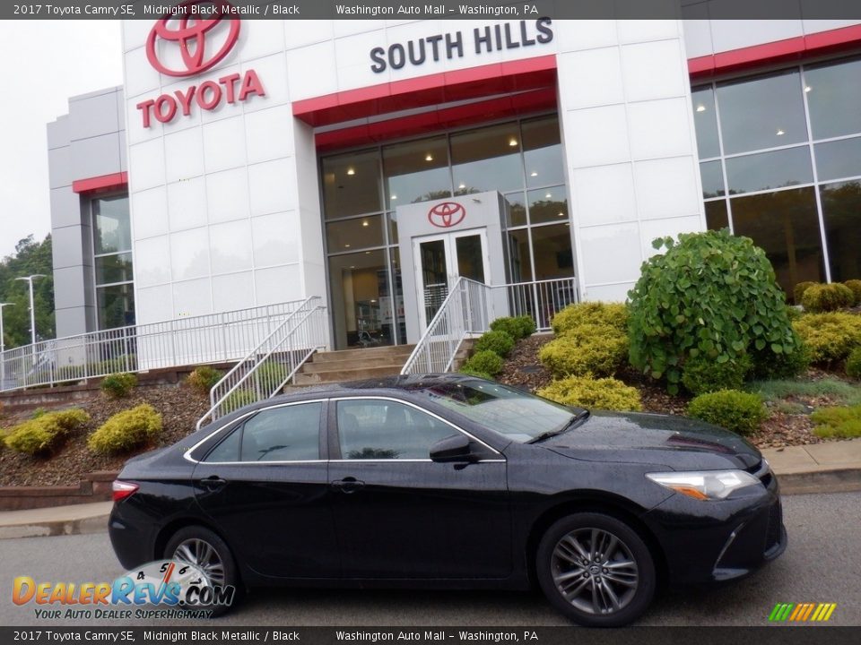 2017 Toyota Camry SE Midnight Black Metallic / Black Photo #2