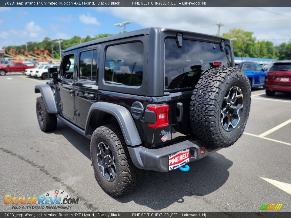 2023 Jeep Wrangler Unlimited Rubicon 4XE Hybrid Black / Black Photo #4