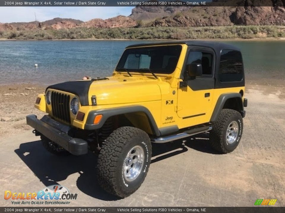 2004 Jeep Wrangler X 4x4 Solar Yellow / Dark Slate Gray Photo #2