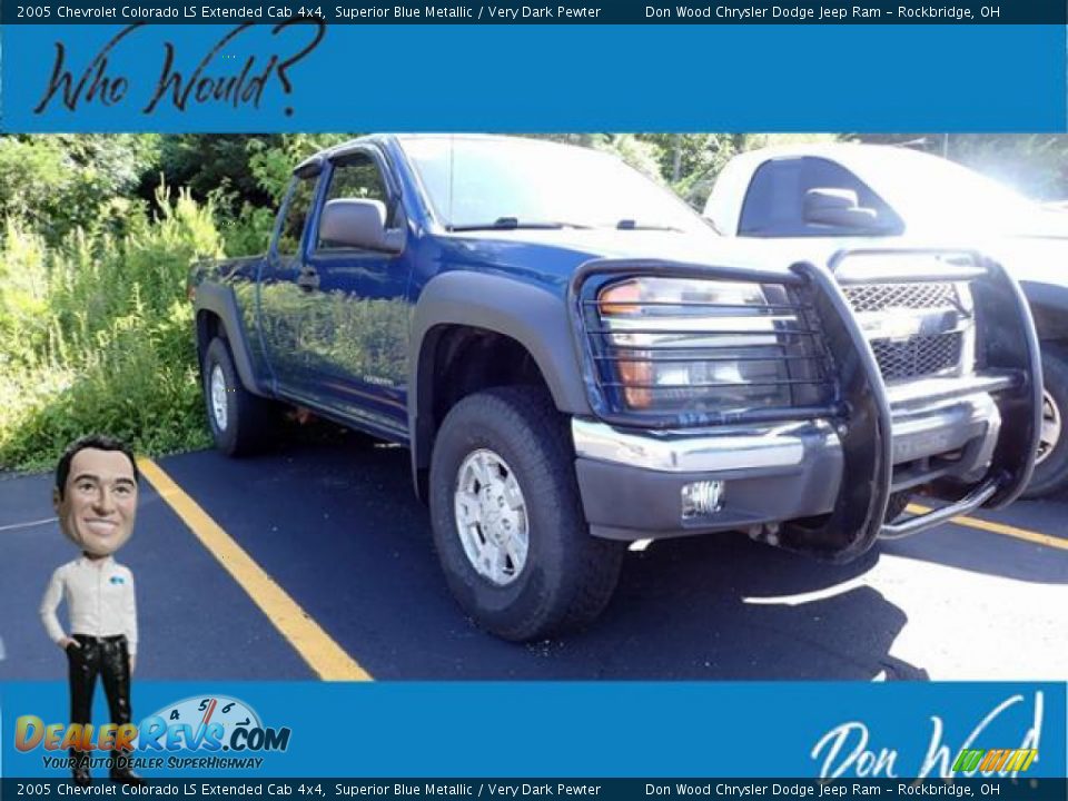 2005 Chevrolet Colorado LS Extended Cab 4x4 Superior Blue Metallic / Very Dark Pewter Photo #1