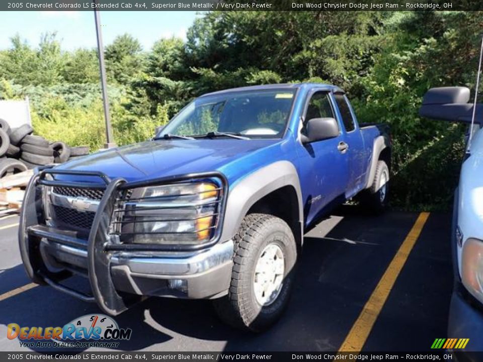 2005 Chevrolet Colorado LS Extended Cab 4x4 Superior Blue Metallic / Very Dark Pewter Photo #3