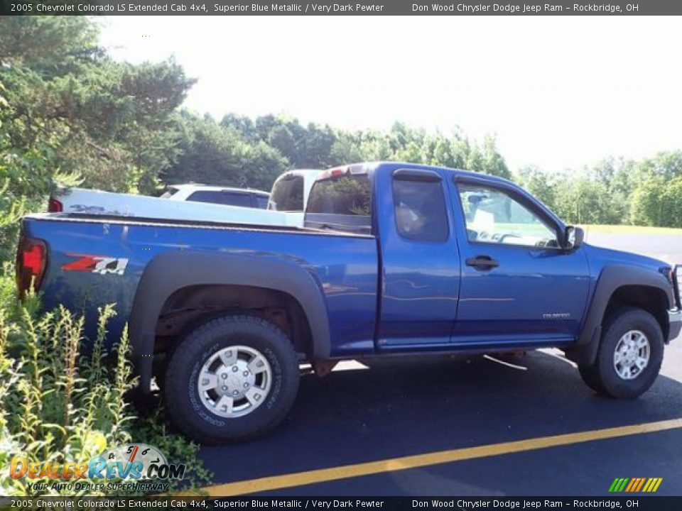 2005 Chevrolet Colorado LS Extended Cab 4x4 Superior Blue Metallic / Very Dark Pewter Photo #4