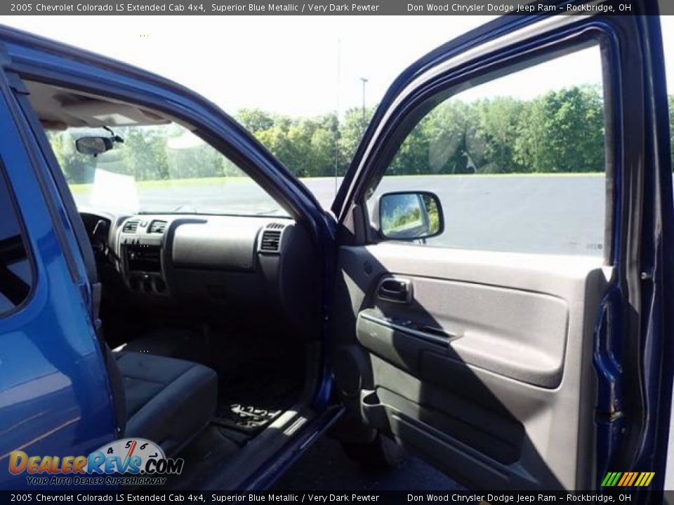 2005 Chevrolet Colorado LS Extended Cab 4x4 Superior Blue Metallic / Very Dark Pewter Photo #14