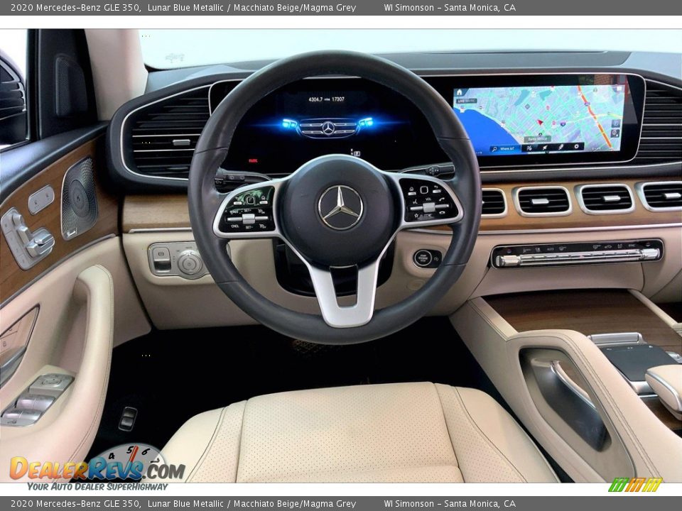 2020 Mercedes-Benz GLE 350 Lunar Blue Metallic / Macchiato Beige/Magma Grey Photo #4