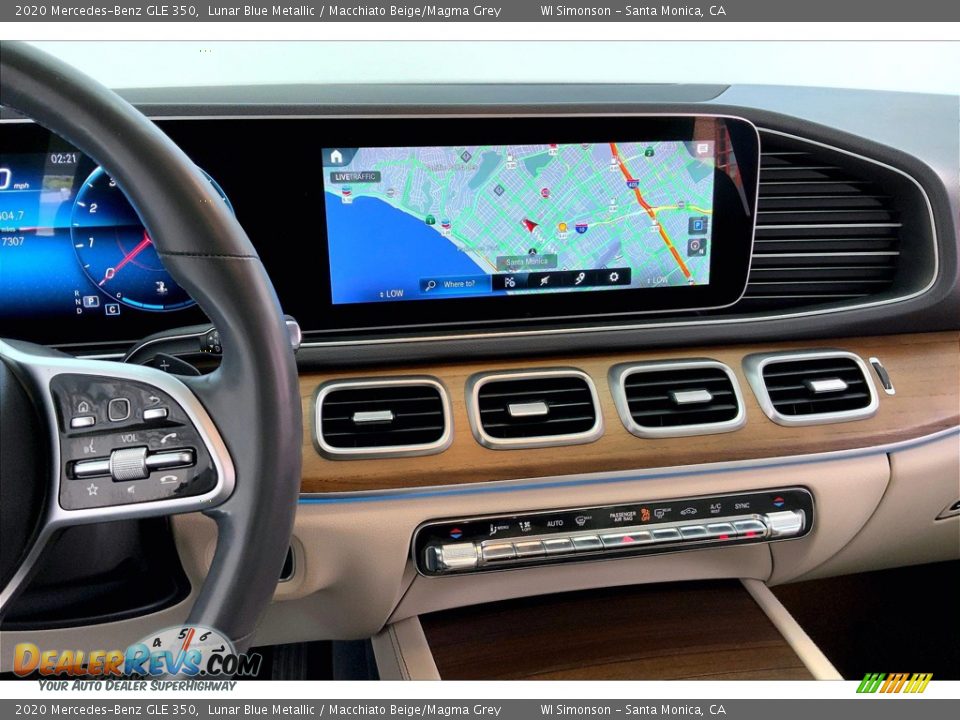 2020 Mercedes-Benz GLE 350 Lunar Blue Metallic / Macchiato Beige/Magma Grey Photo #5
