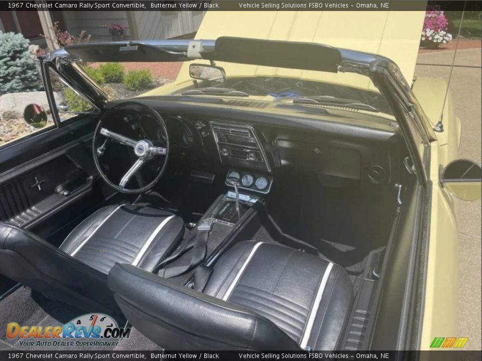 Black Interior - 1967 Chevrolet Camaro Rally Sport Convertible Photo #4