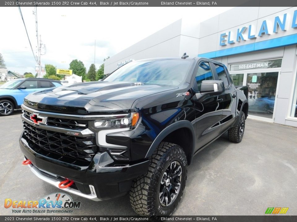 2023 Chevrolet Silverado 1500 ZR2 Crew Cab 4x4 Black / Jet Black/Graystone Photo #2