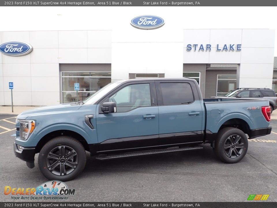 2023 Ford F150 XLT SuperCrew 4x4 Heritage Edition Area 51 Blue / Black Photo #1