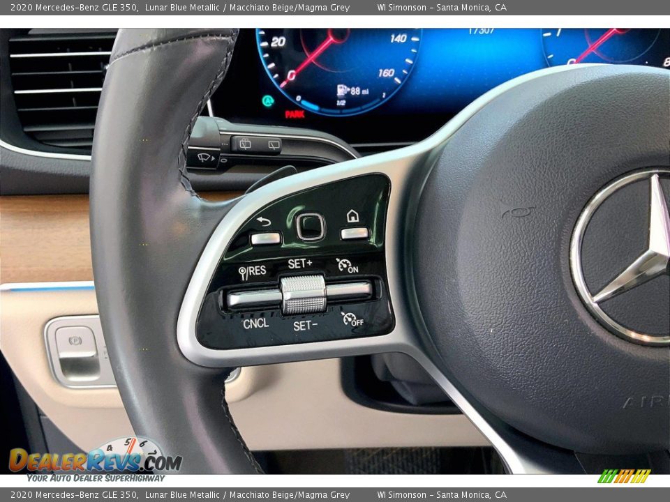 2020 Mercedes-Benz GLE 350 Lunar Blue Metallic / Macchiato Beige/Magma Grey Photo #21