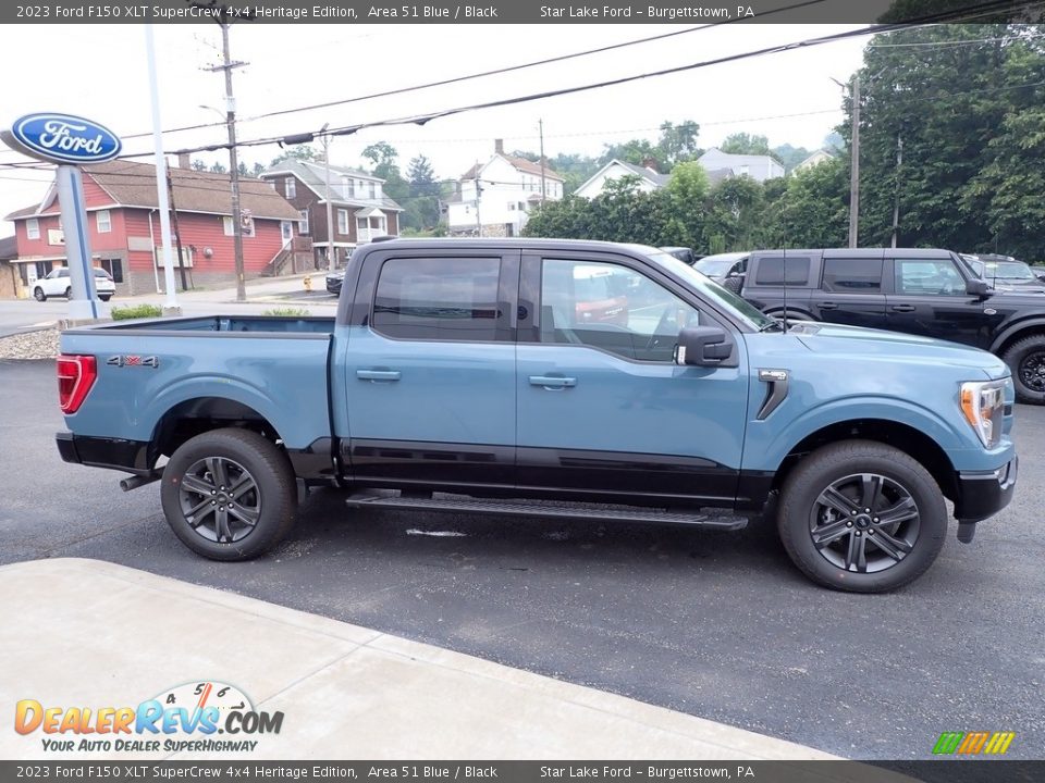 2023 Ford F150 XLT SuperCrew 4x4 Heritage Edition Area 51 Blue / Black Photo #6