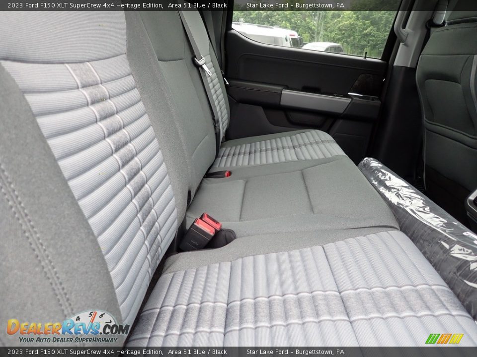 Rear Seat of 2023 Ford F150 XLT SuperCrew 4x4 Heritage Edition Photo #10