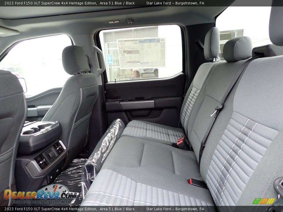 Rear Seat of 2023 Ford F150 XLT SuperCrew 4x4 Heritage Edition Photo #12