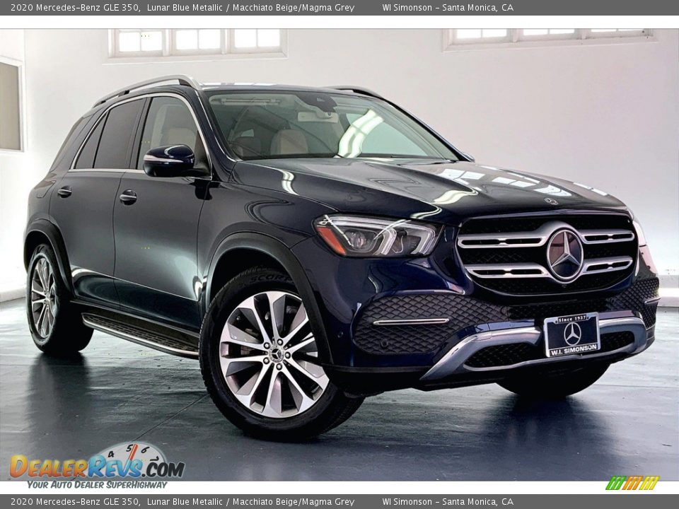 2020 Mercedes-Benz GLE 350 Lunar Blue Metallic / Macchiato Beige/Magma Grey Photo #34