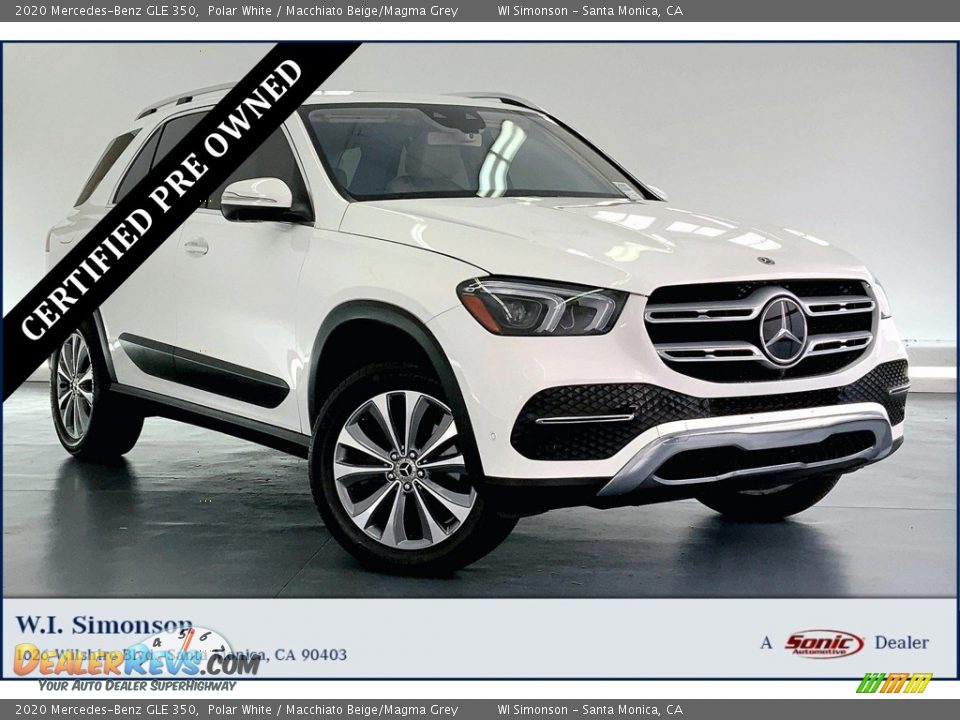 2020 Mercedes-Benz GLE 350 Polar White / Macchiato Beige/Magma Grey Photo #1