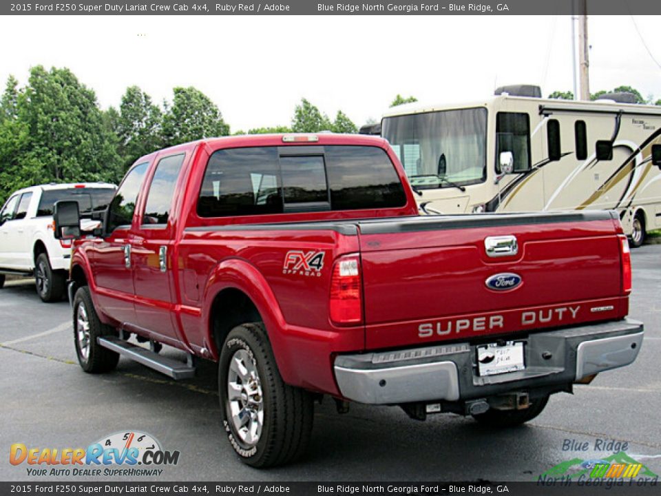 2015 Ford F250 Super Duty Lariat Crew Cab 4x4 Ruby Red / Adobe Photo #3