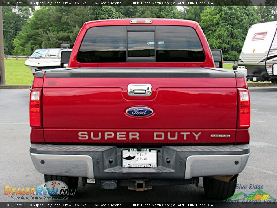 2015 Ford F250 Super Duty Lariat Crew Cab 4x4 Ruby Red / Adobe Photo #4