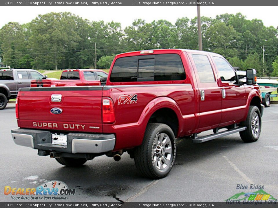 2015 Ford F250 Super Duty Lariat Crew Cab 4x4 Ruby Red / Adobe Photo #5