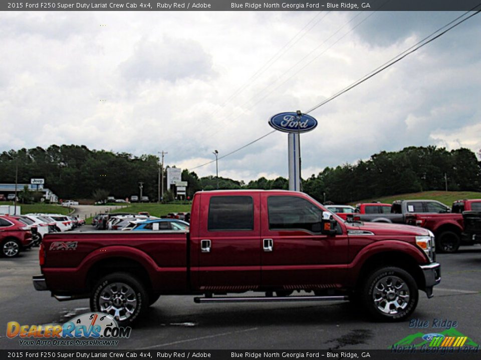 2015 Ford F250 Super Duty Lariat Crew Cab 4x4 Ruby Red / Adobe Photo #6