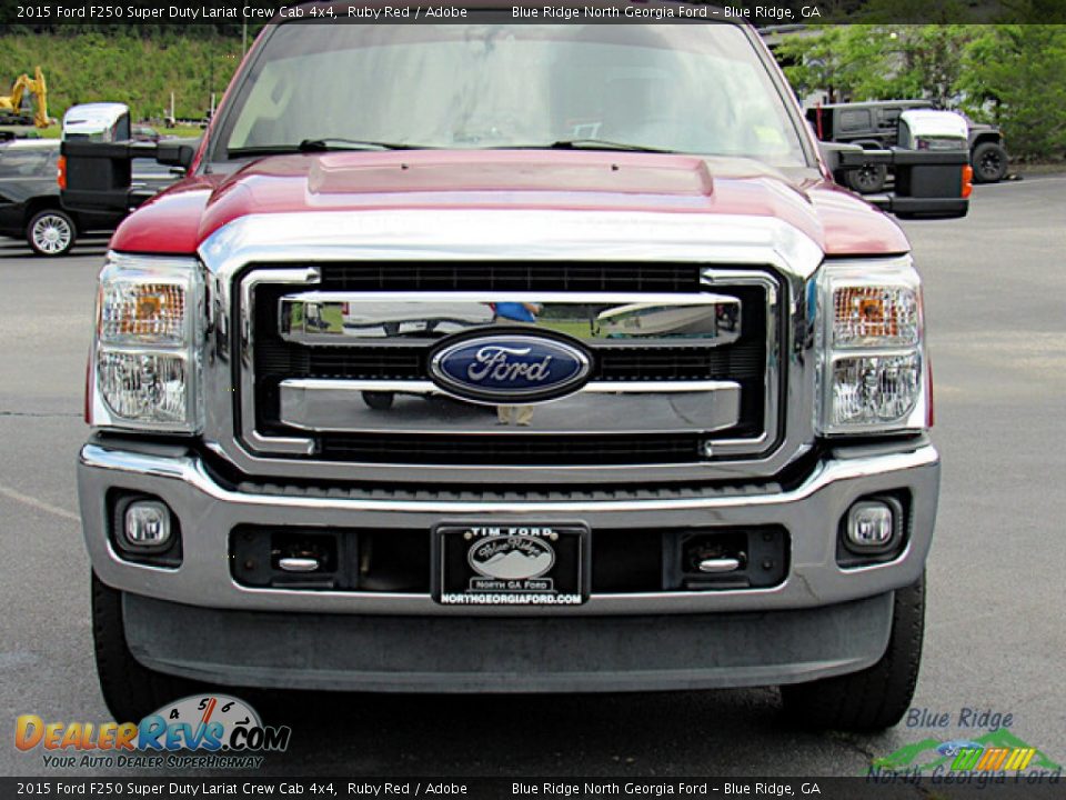 2015 Ford F250 Super Duty Lariat Crew Cab 4x4 Ruby Red / Adobe Photo #8