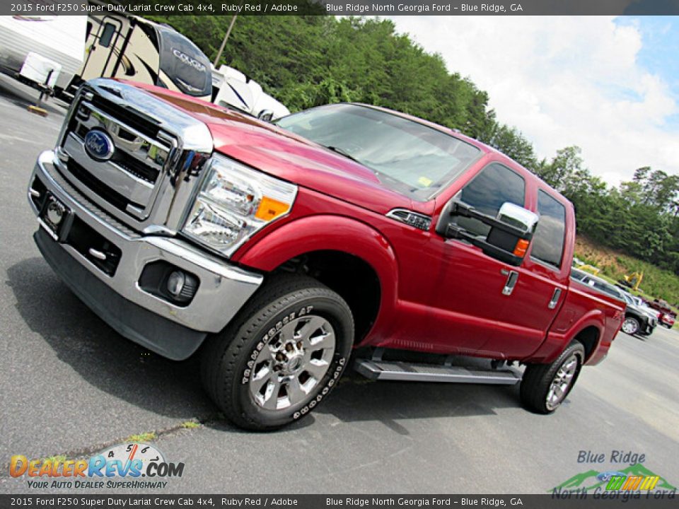 2015 Ford F250 Super Duty Lariat Crew Cab 4x4 Ruby Red / Adobe Photo #24