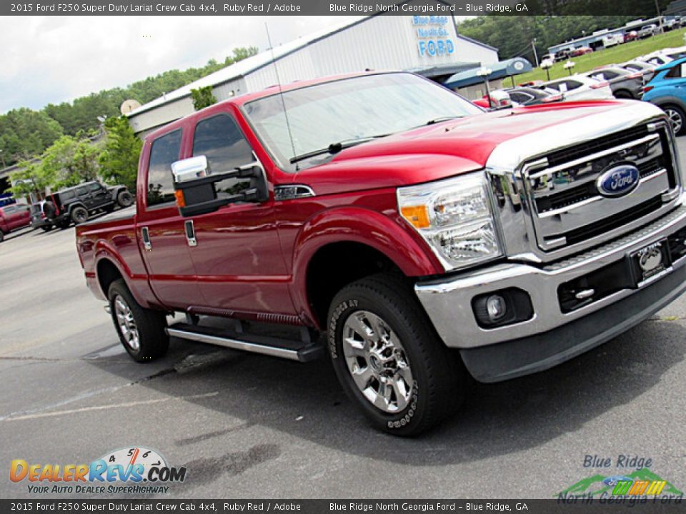 2015 Ford F250 Super Duty Lariat Crew Cab 4x4 Ruby Red / Adobe Photo #25