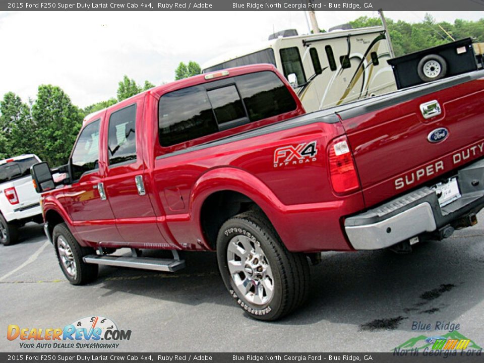 2015 Ford F250 Super Duty Lariat Crew Cab 4x4 Ruby Red / Adobe Photo #27