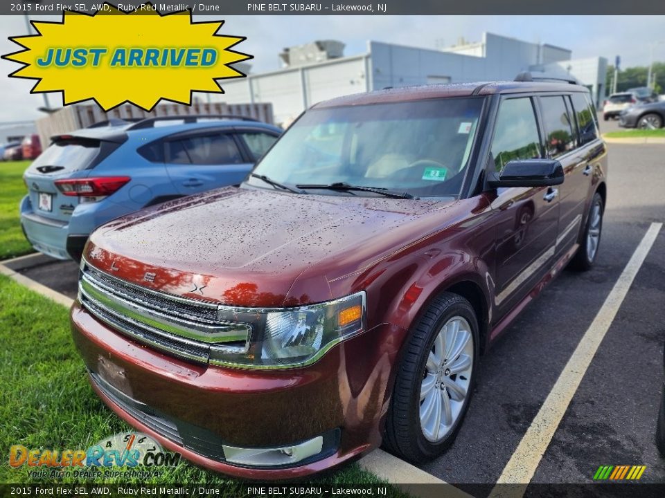 2015 Ford Flex SEL AWD Ruby Red Metallic / Dune Photo #1