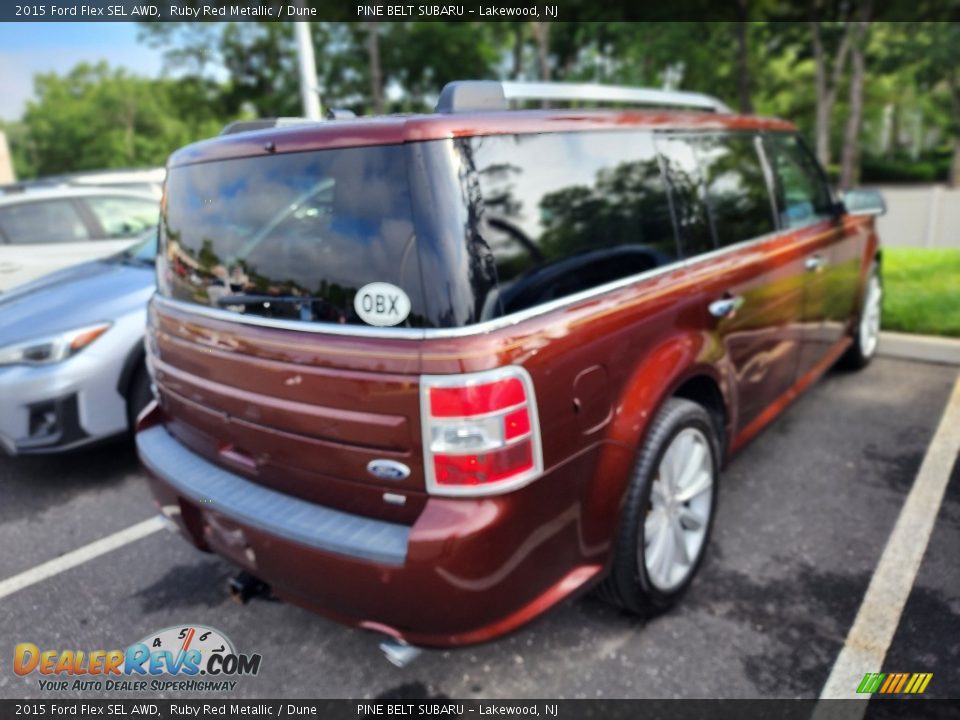 2015 Ford Flex SEL AWD Ruby Red Metallic / Dune Photo #3