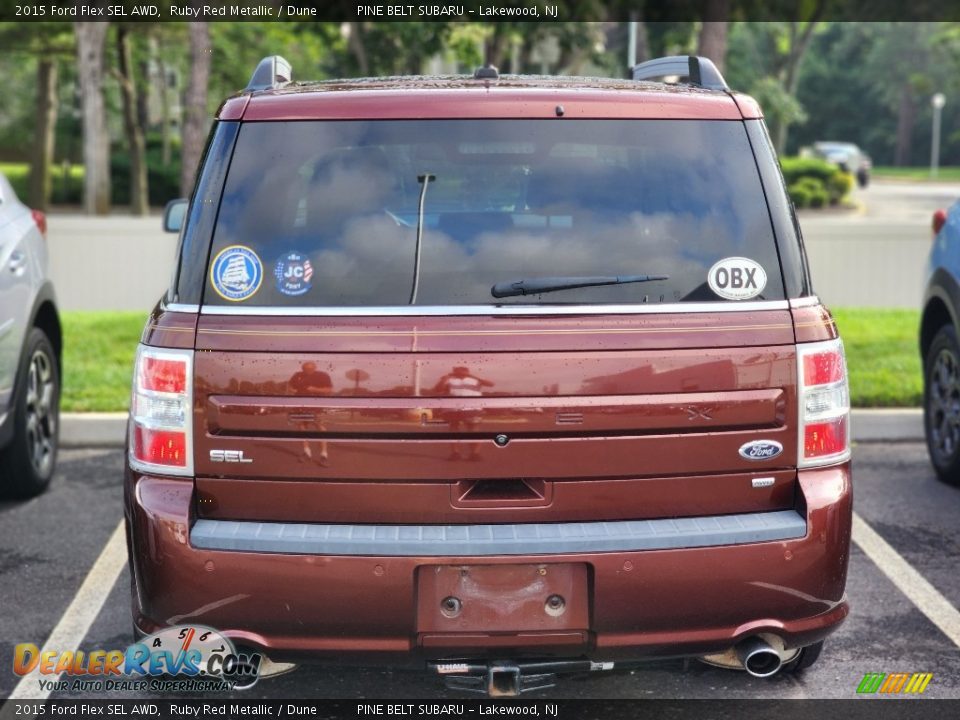 2015 Ford Flex SEL AWD Ruby Red Metallic / Dune Photo #4