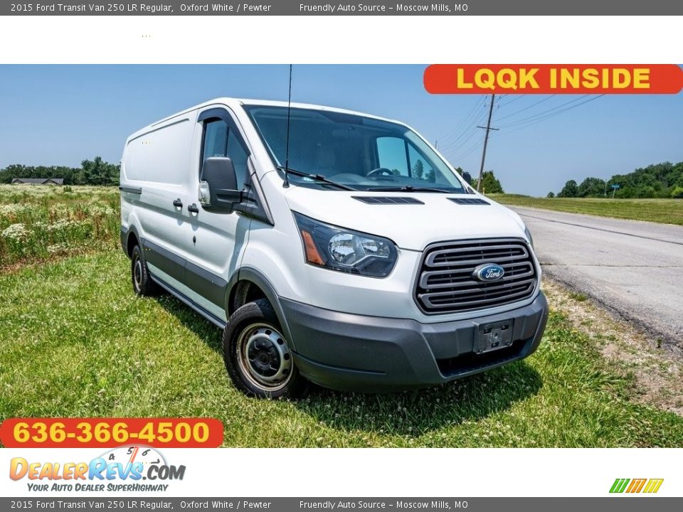 2015 Ford Transit Van 250 LR Regular Oxford White / Pewter Photo #1