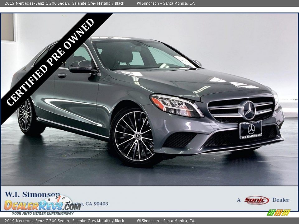 2019 Mercedes-Benz C 300 Sedan Selenite Grey Metallic / Black Photo #1