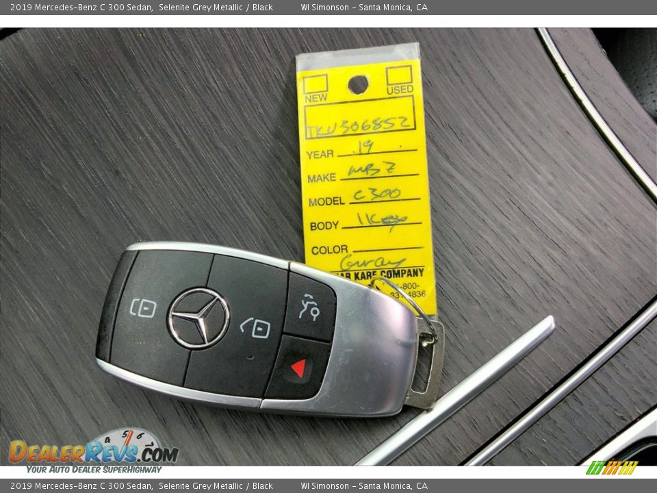 2019 Mercedes-Benz C 300 Sedan Selenite Grey Metallic / Black Photo #11
