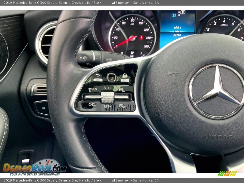 2019 Mercedes-Benz C 300 Sedan Selenite Grey Metallic / Black Photo #21