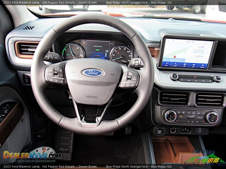 2023 Ford Maverick Lariat Hot Pepper Red Metallic / Desert Brown Photo #14