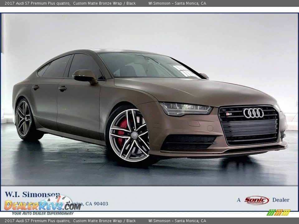 2017 Audi S7 Premium Plus quattro Custom Matte Bronze Wrap / Black Photo #1